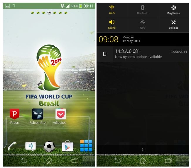 FIFA World Cup 2014 Brasil Xperia Theme