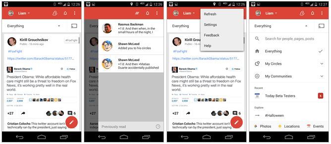 Google+ Android L