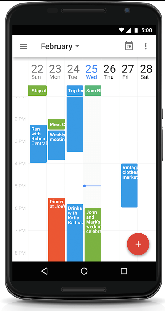 Google Calendario Android nueva version
