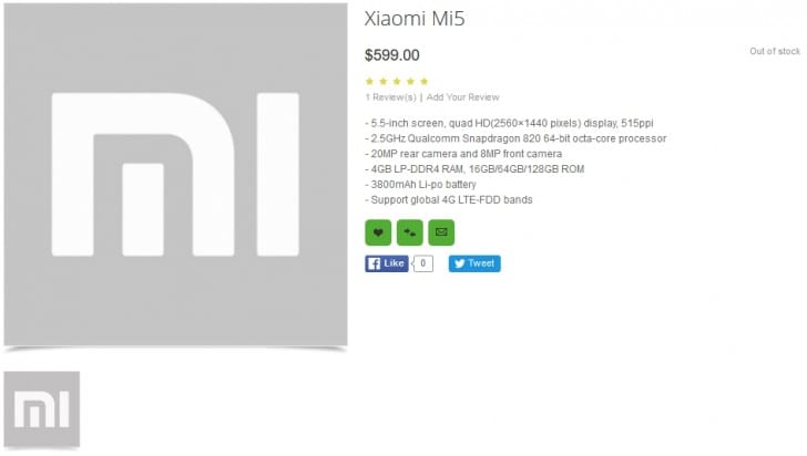Xiaomi Mi5 precio