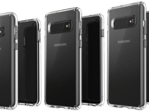 Filtran imagen que muestra las tres variantes del Samsung Galaxy S10